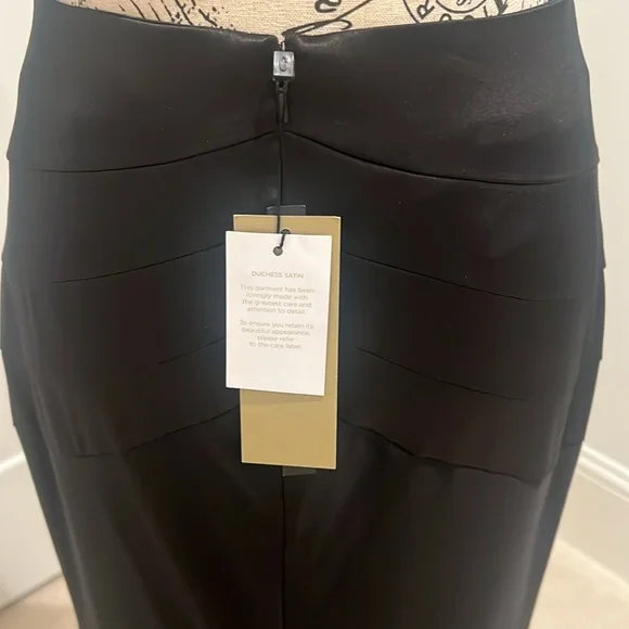 Ladies Stunning Black Evening Maxi Fishtail Skirt - Picture 5 of 6